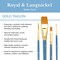 Royal & Langnickel(R) Gold Taklon Flat Value Pack Brush Set-12/Pkg